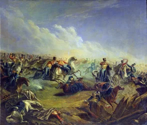 Les hussards de la Garde attaquant près de Varsovie le 26 août 1831, 1837